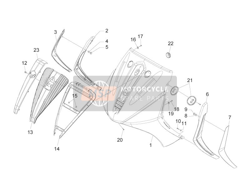 653586, Kühlerverkleidung Gr., Piaggio, 2