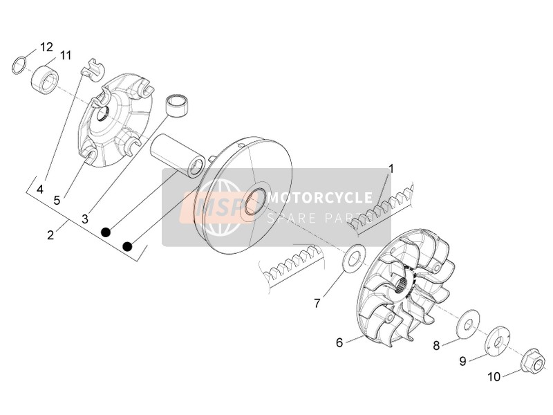 B014703, Couvercle Roulleaux, Piaggio, 2