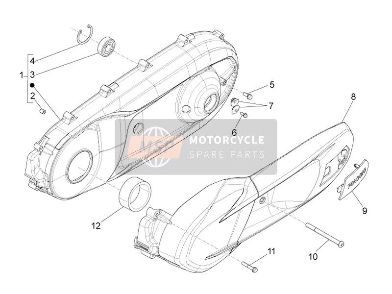 B013999, Couvercle, Piaggio, 0