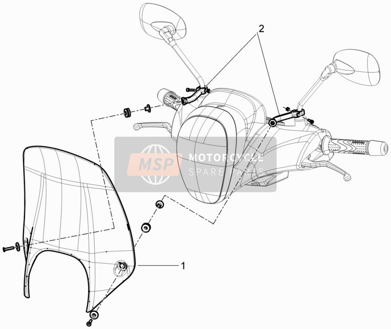 673515, Windscherm, Piaggio, 1