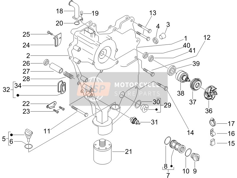 Piaggio Beverly 400 ie E3 2006 Schwungrad Magnetzünder Abdeckung - Ölfilter für ein 2006 Piaggio Beverly 400 ie E3