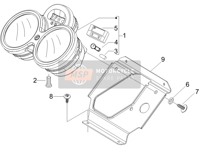 623545, Piastra Collegamento Manubrio, Piaggio, 2