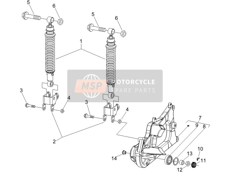 56210R, Ammortizzatore Post., Piaggio, 0