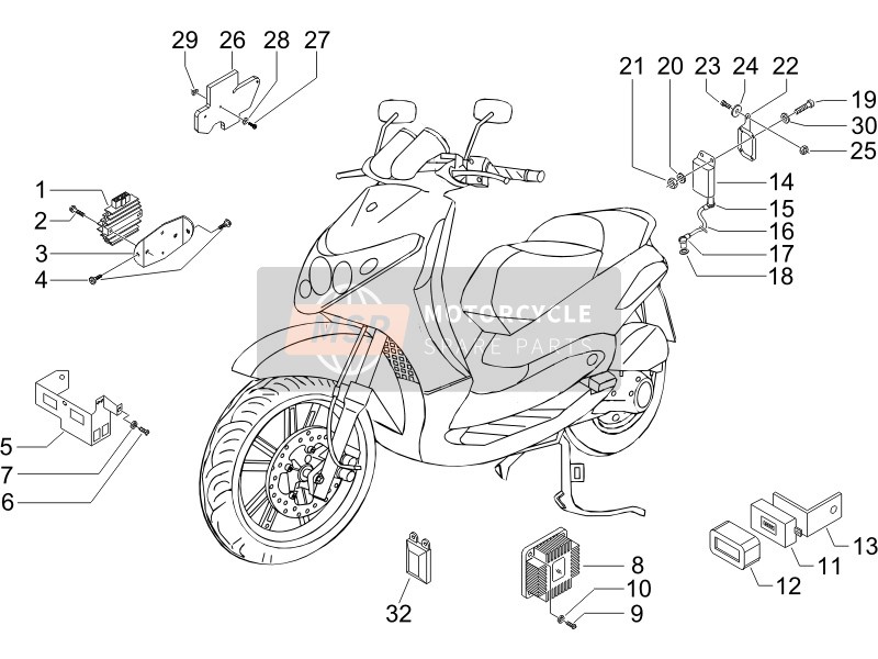 012554, Arandela, Piaggio, 0