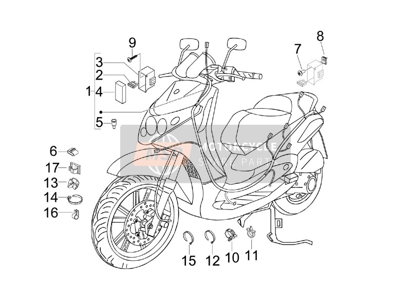 Piaggio Beverly 400 ie E3 2007 Main Cable Harness for a 2007 Piaggio Beverly 400 ie E3