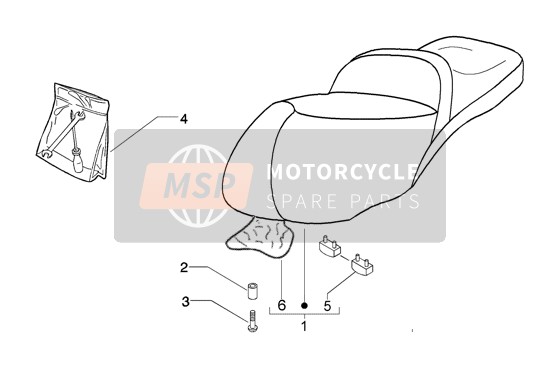 Piaggio Beverly 500 2006 Sillín para un 2006 Piaggio Beverly 500