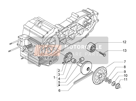 Piaggio Beverly 500 2005 Polea impulsora para un 2005 Piaggio Beverly 500