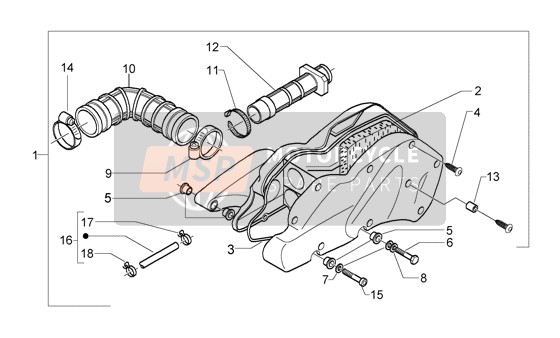 Piaggio Beverly 500 2005 Filtro de aire para un 2005 Piaggio Beverly 500