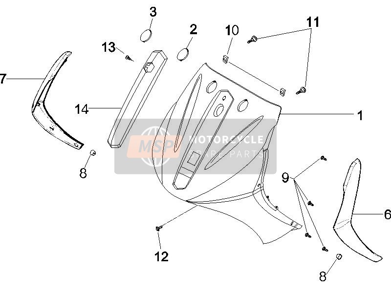 CM0145025, Rechtsaf Stopper, Piaggio, 2