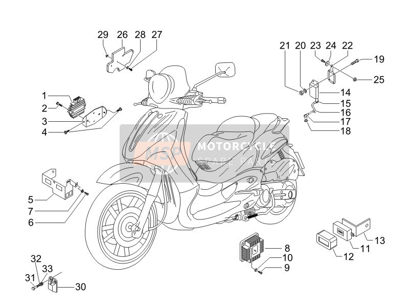 Piaggio Beverly 500 2006 Spannungsregler - Elektronische Steuereinheiten (ECU) - Zündspule für ein 2006 Piaggio Beverly 500