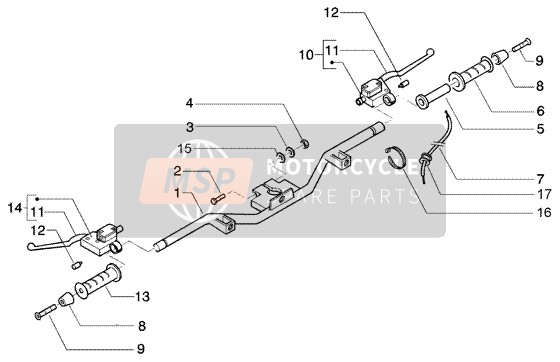 Piaggio BV 200 (U.S.A.) 2005 Handlebar-Brake Pump for a 2005 Piaggio BV 200 (U.S.A.)