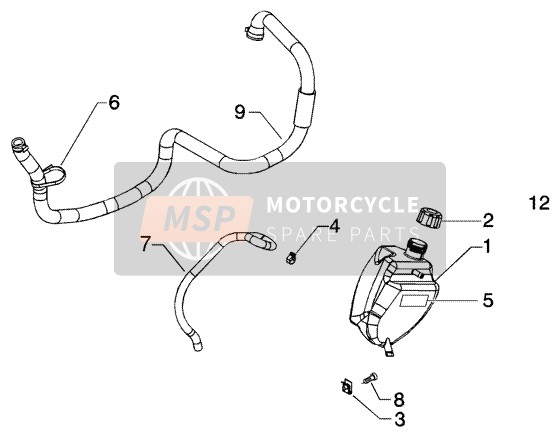 CM001903, Abrazadera Tubo Flexible, Piaggio, 2