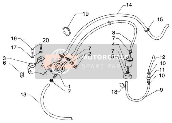 CM002904, Collare Per Tubo Flessibile, Piaggio, 0