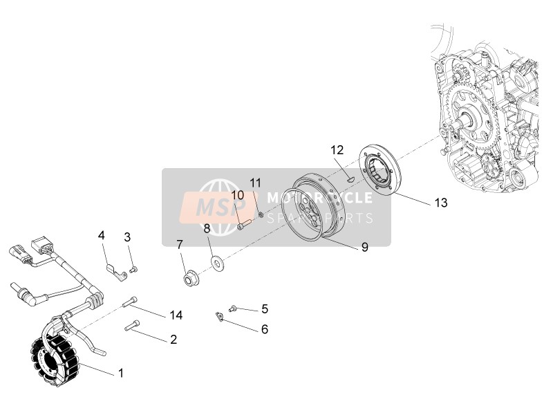 Piaggio BV 350 4T 4V ie E3 ABS (USA) 2015 Schwungrad Magnetzünder für ein 2015 Piaggio BV 350 4T 4V ie E3 ABS (USA)