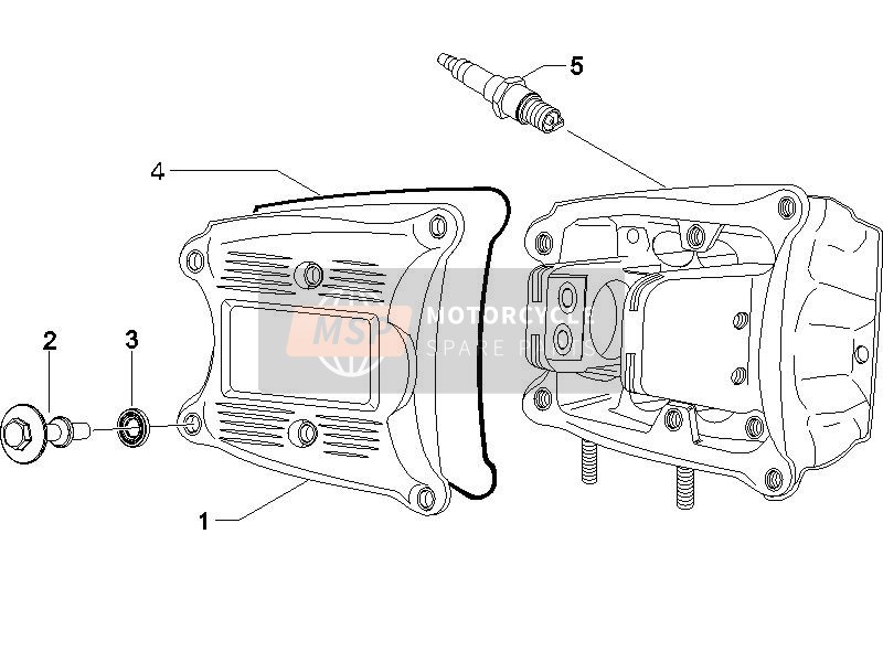 Piaggio BV 500 Tourer (USA) 2008 Cylinder Head Cover for a 2008 Piaggio BV 500 Tourer (USA)