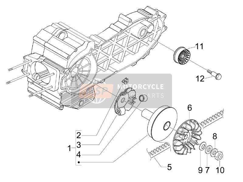 842175, Patin Variateur 400 500, Piaggio, 1