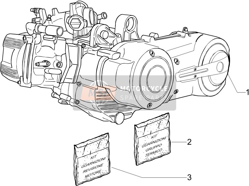 Piaggio BV 500 (USA) 2008 Engine, Assembly for a 2008 Piaggio BV 500 (USA)