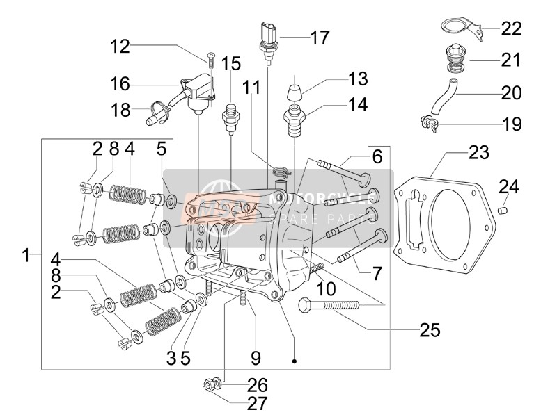 830008, Guarnizione Testa/cili                K5, Piaggio, 2