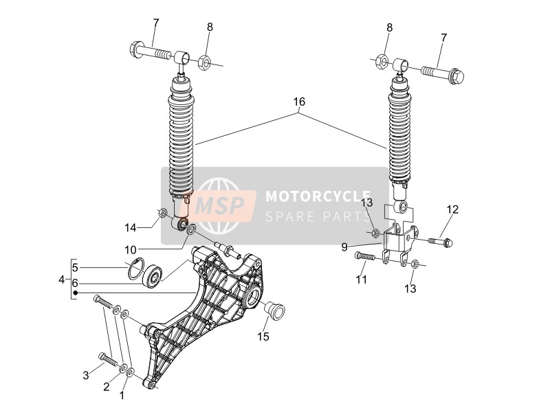 AP8161031, Bussola Ammortizzatore, Piaggio, 2