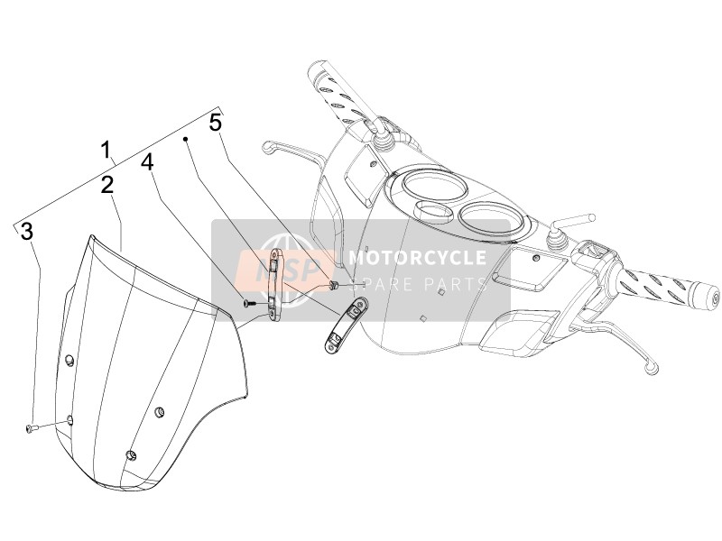 Piaggio Carnaby 200 4T E3 2008 Windscherm - Glas voor een 2008 Piaggio Carnaby 200 4T E3