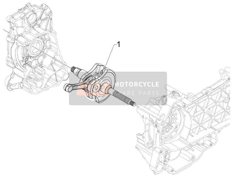 Piaggio Carnaby 300 4T ie Cruiser 2010 Kurbelwelle für ein 2010 Piaggio Carnaby 300 4T ie Cruiser