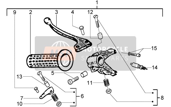 581511, Levier Frein, Piaggio, 0