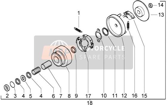 Piaggio Ciao 2002 Unité d'embrayages pour un 2002 Piaggio Ciao