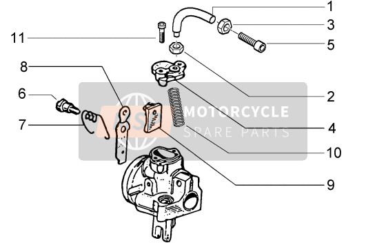 Piaggio Ciao 2004 Onderdelen carburateur (2) voor een 2004 Piaggio Ciao