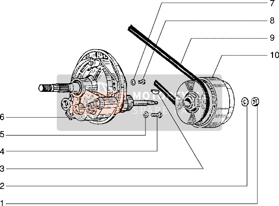 030280, Vite Tc M8X10, Piaggio, 0