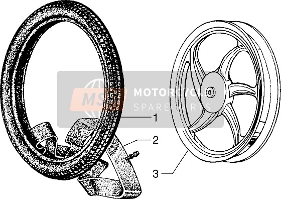 274403, Rear Wheel, Piaggio, 0