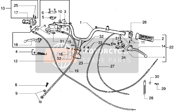 Piaggio Diesis 100 2003 Handlebars Component Parts-Transmissions for a 2003 Piaggio Diesis 100