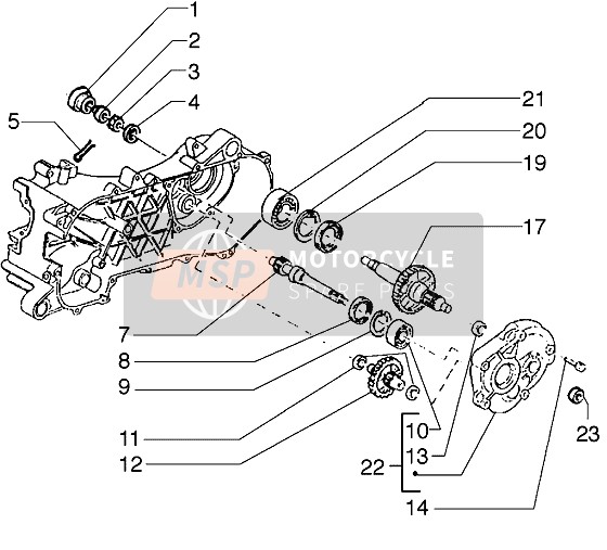 4874845, Asse Ruota Post. Ricam, Piaggio, 2