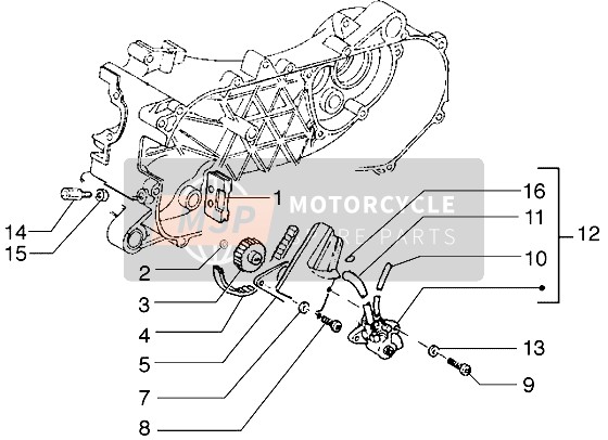 Piaggio Diesis 50 2002 Oil Pump for a 2002 Piaggio Diesis 50