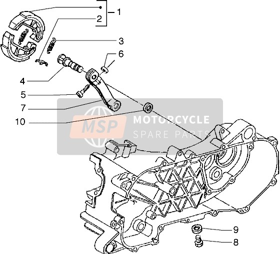 Piaggio Diesis 50 2003 Leva del freno per un 2003 Piaggio Diesis 50