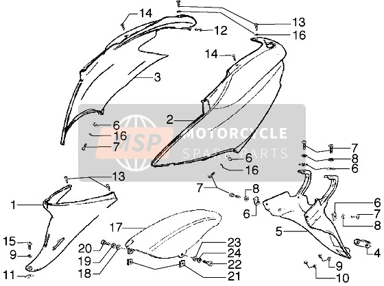 Piaggio Diesis 50 2003 Carenature per un 2003 Piaggio Diesis 50