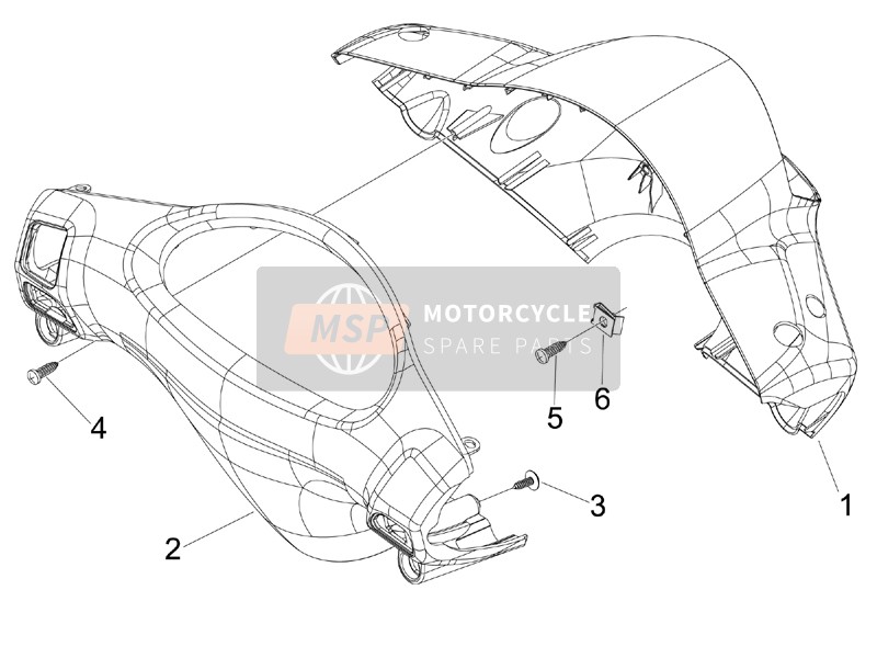 Piaggio Fly 100 4T 2008 Handlebars Coverages for a 2008 Piaggio Fly 100 4T