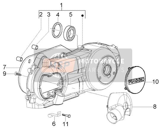 843264, Deksel, Piaggio, 0