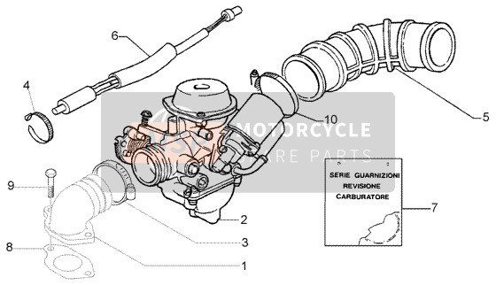 CM129213, Vergaser CVEK-2600A, Piaggio, 2