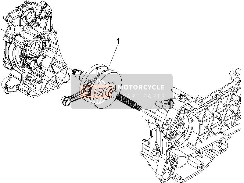 Piaggio Fly 125 4T 2006 Crankshaft for a 2006 Piaggio Fly 125 4T