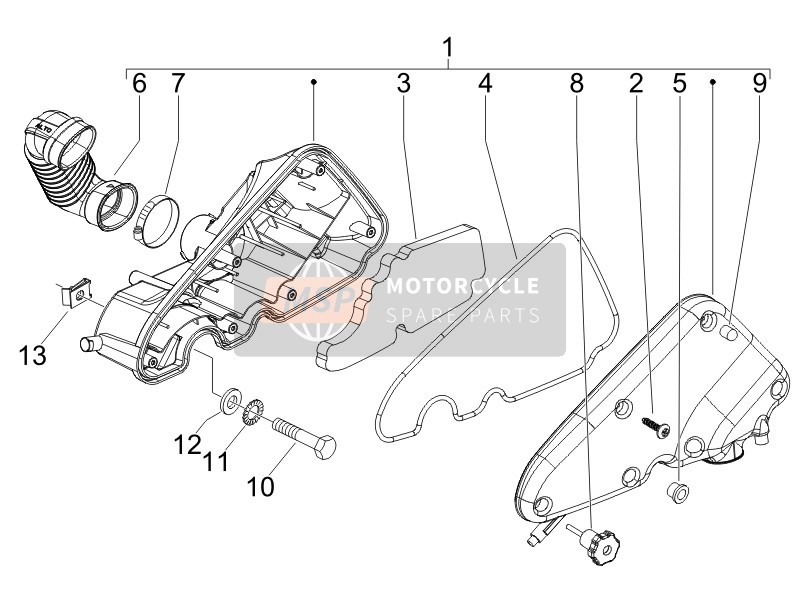 Piaggio Fly 125 4T 2006 Filtre à air pour un 2006 Piaggio Fly 125 4T