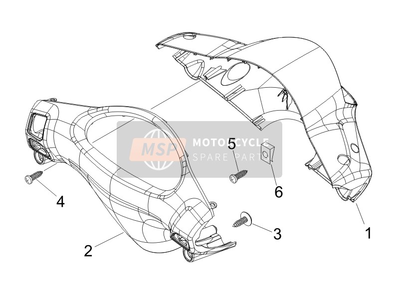 Piaggio Fly 125 4T 2007 Handlebars Coverages for a 2007 Piaggio Fly 125 4T