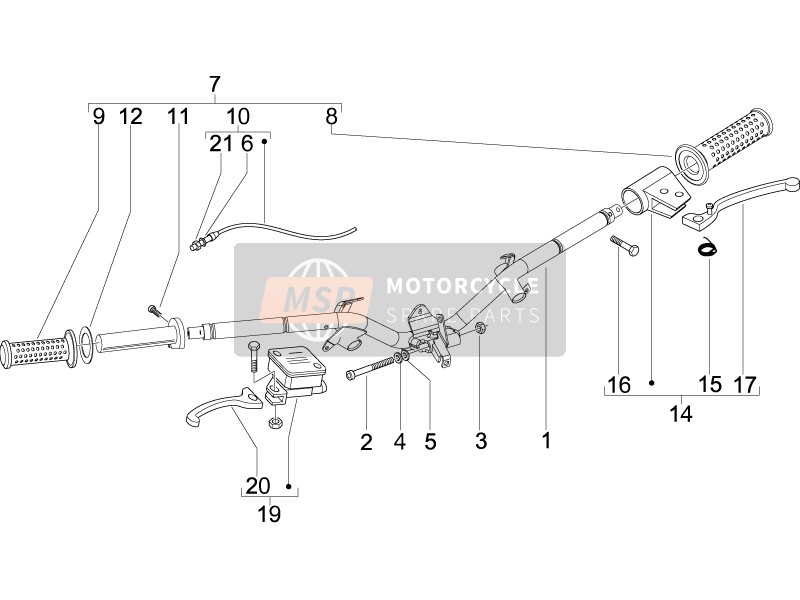 601113, Gas Lever Transmission, Piaggio, 2