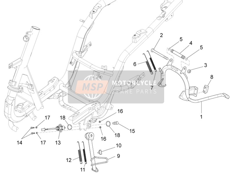 Piaggio Fly 125 4T E3 (Vietnam) 2012 Stand/s for a 2012 Piaggio Fly 125 4T E3 (Vietnam)