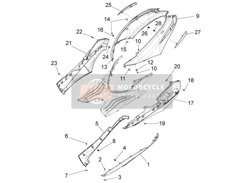 67308060BT, Rh Spoiler Protection, Piaggio, 0