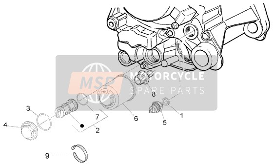 Piaggio Fly 150 4T 2004 Filtro de aceite para un 2004 Piaggio Fly 150 4T