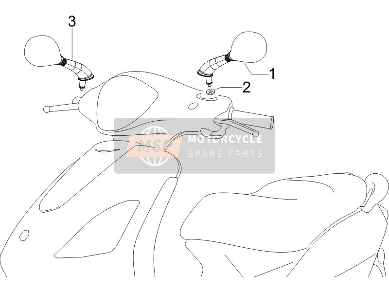 Piaggio Fly 150 4T 2006 Driving Mirror/s for a 2006 Piaggio Fly 150 4T