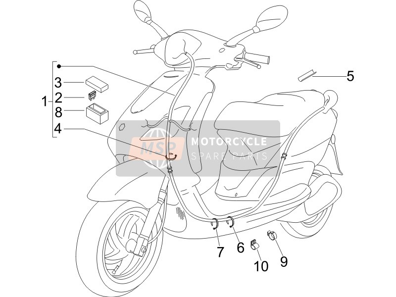 Piaggio Fly 150 4T 2007 Main Cable Harness for a 2007 Piaggio Fly 150 4T