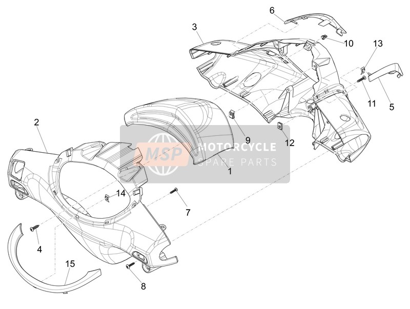 Piaggio Fly 150 4T 3V ie (USA) 2014 Coberturas manillares (2) para un 2014 Piaggio Fly 150 4T 3V ie (USA)