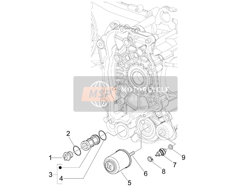 Piaggio Fly 150 4T E3 2009 Couverture d'aimants de volant - Filtre à l'huile pour un 2009 Piaggio Fly 150 4T E3