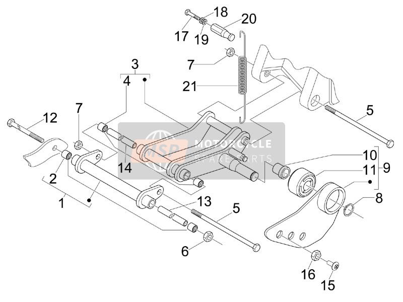 709674, Vite Tcei M6X20, Piaggio, 1